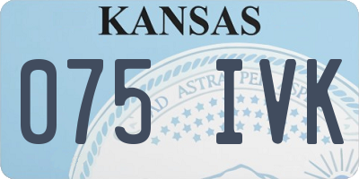 KS license plate 075IVK