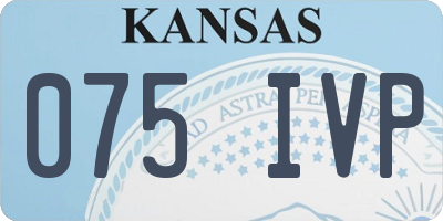 KS license plate 075IVP