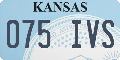 KS license plate 075IVS