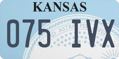 KS license plate 075IVX