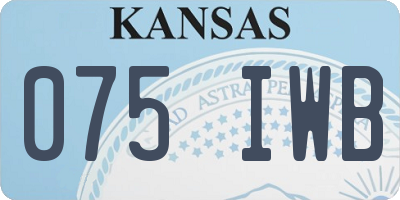 KS license plate 075IWB