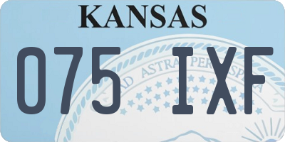 KS license plate 075IXF