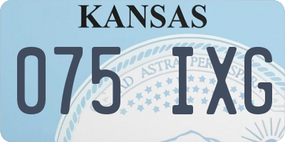KS license plate 075IXG