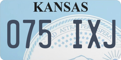 KS license plate 075IXJ