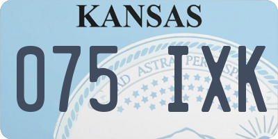 KS license plate 075IXK