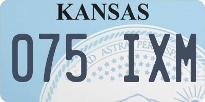 KS license plate 075IXM