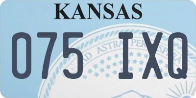 KS license plate 075IXQ
