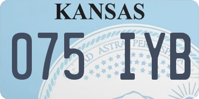 KS license plate 075IYB