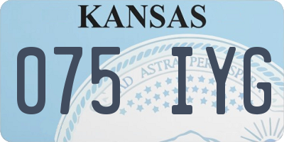 KS license plate 075IYG