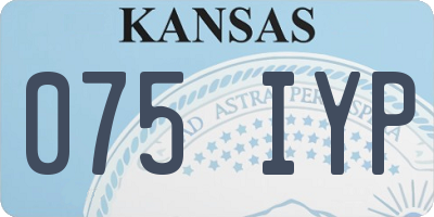 KS license plate 075IYP