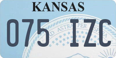 KS license plate 075IZC