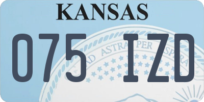 KS license plate 075IZD