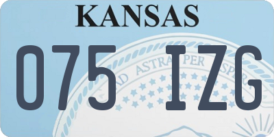 KS license plate 075IZG
