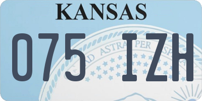 KS license plate 075IZH
