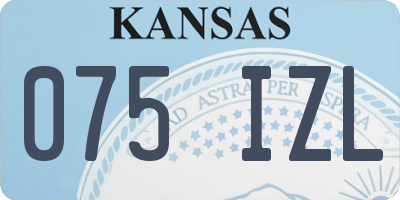 KS license plate 075IZL
