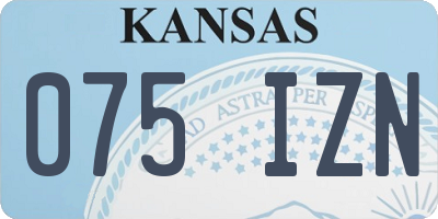 KS license plate 075IZN