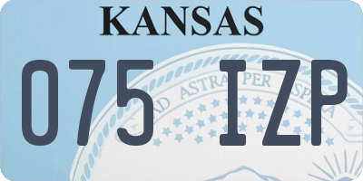 KS license plate 075IZP