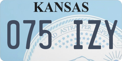 KS license plate 075IZY