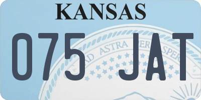 KS license plate 075JAT