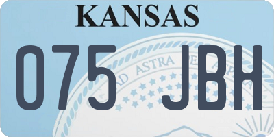 KS license plate 075JBH