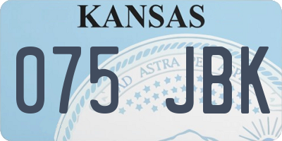 KS license plate 075JBK