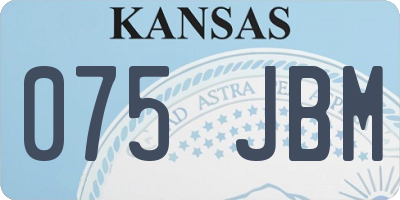 KS license plate 075JBM