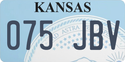 KS license plate 075JBV