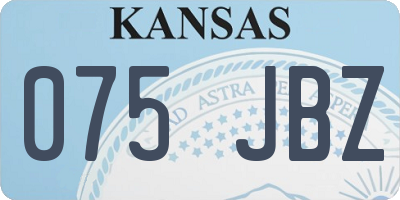 KS license plate 075JBZ