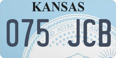 KS license plate 075JCB