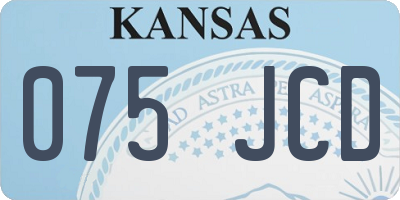 KS license plate 075JCD