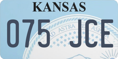 KS license plate 075JCE