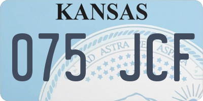 KS license plate 075JCF