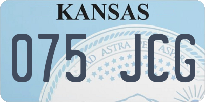 KS license plate 075JCG