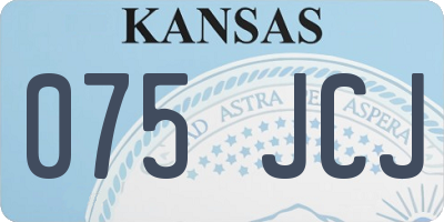 KS license plate 075JCJ