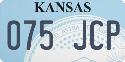 KS license plate 075JCP