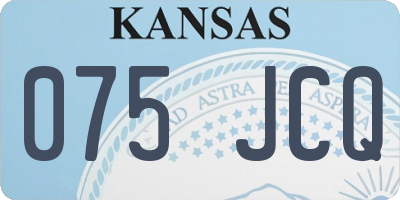 KS license plate 075JCQ