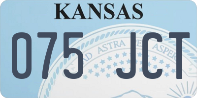 KS license plate 075JCT