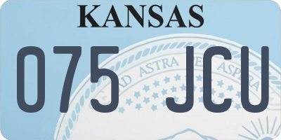 KS license plate 075JCU