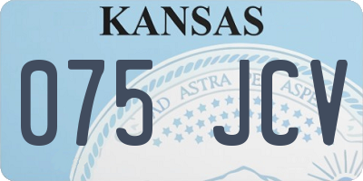 KS license plate 075JCV