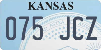 KS license plate 075JCZ