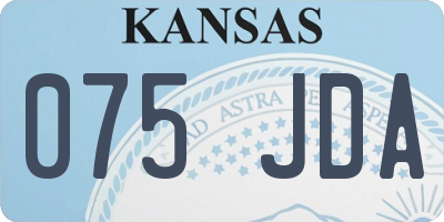 KS license plate 075JDA