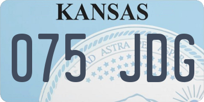 KS license plate 075JDG