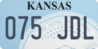 KS license plate 075JDL