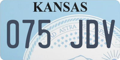 KS license plate 075JDV