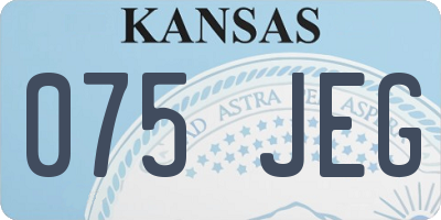 KS license plate 075JEG