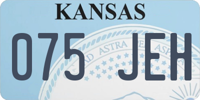 KS license plate 075JEH