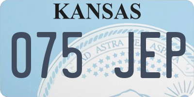 KS license plate 075JEP