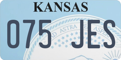 KS license plate 075JES