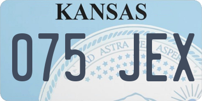 KS license plate 075JEX