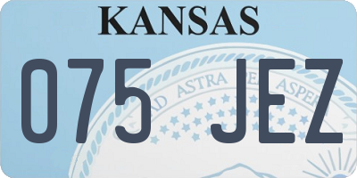 KS license plate 075JEZ